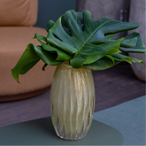 Vaso Valdes champanhe com pó de ouro